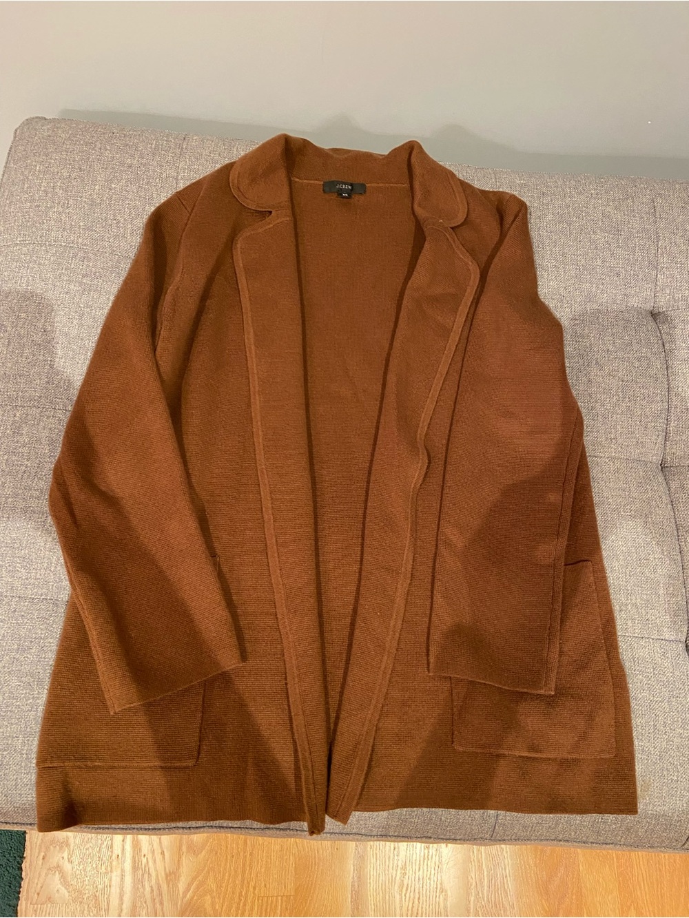 Jcrew sweater blazer brown xs